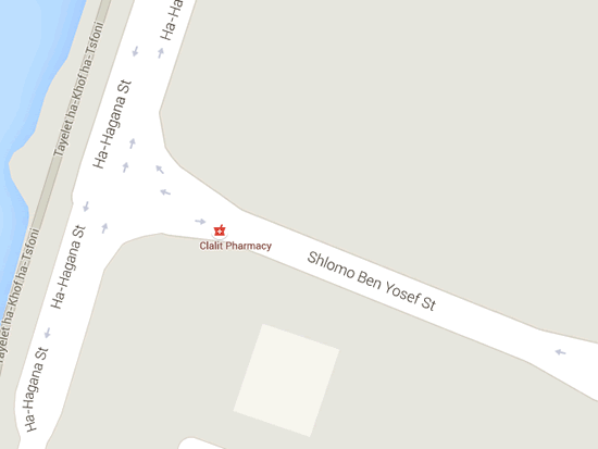Google maps view of Shlomo Ben Yosef street in Acre