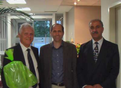 Professor. Ing. Konstantin Mehl, Sterling Allan and Mehran T. Keshe in Belgium, photo by Dirk Laureyysens
