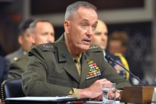 General Dunford is riding the wind on US keeping the military involved with regime change without too much blowback