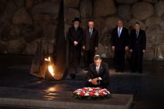 Neverending homage - every President must pay his respects in the Hall of Remembrance at the Holocaust Museum in Israel