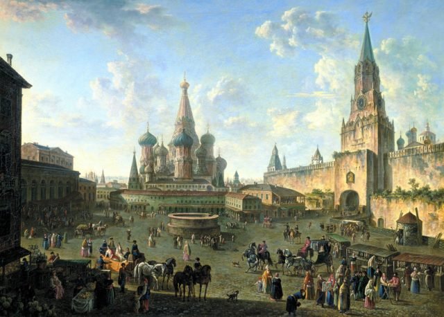 Red Square in Moscow - 1801