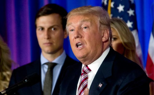 Trump has flagrantly pushed his inexperienced son-in-law out front, even trying to get him a top security clearance