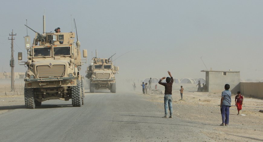 U.S. military and Iraqi army reinforcements deploy after the defeat of the Islamic State militants in Qayyara