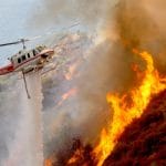 Firefighting Tanker drop Los Angeles